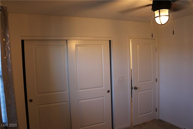 2102 Stone Well Rd, North Las Vegas, NV 89031 - unfurnished bedroom featuring a closet and ceiling fan