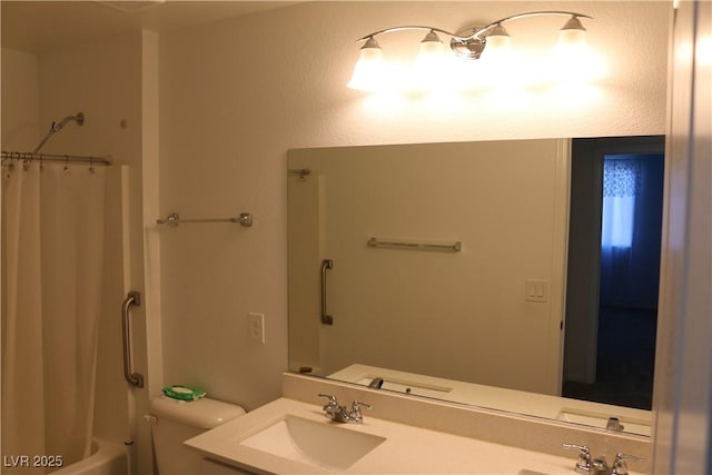 2102 Stone Well Rd, North Las Vegas, NV 89031 - full bath featuring double vanity and shower / bath combination with curtain