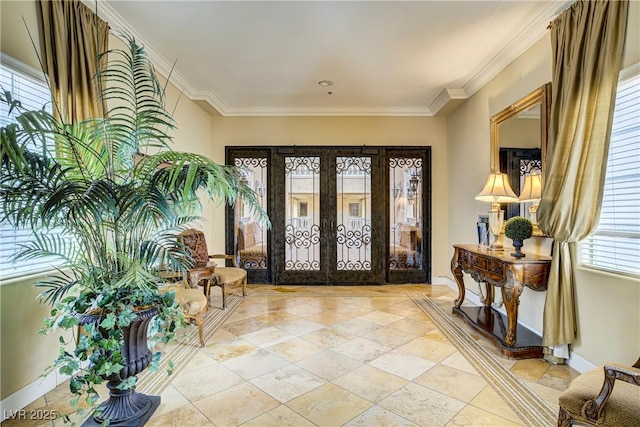 15 Via Mantova Unit 208, Henderson, NV 89011 - foyer entrance featuring french doors and crown molding