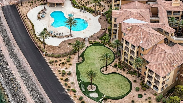 15 Via Mantova Unit 208, Henderson, NV 89011 - drone / aerial view of a pool