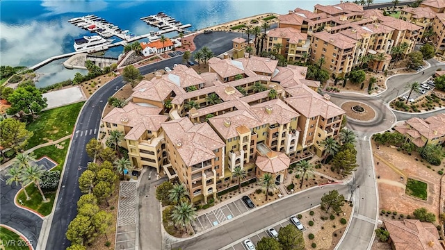 15 Via Mantova Unit 208, Henderson, NV 89011 - aerial view of property's location featuring a large body of water and numerous boat docks