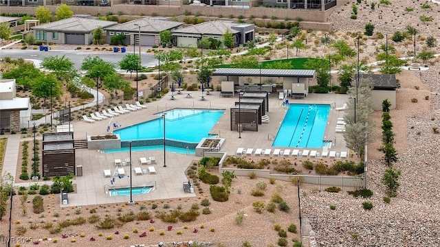 12436 Primrose Grove Ln, Las Vegas, NV 89138 - drone / aerial view of a pool area