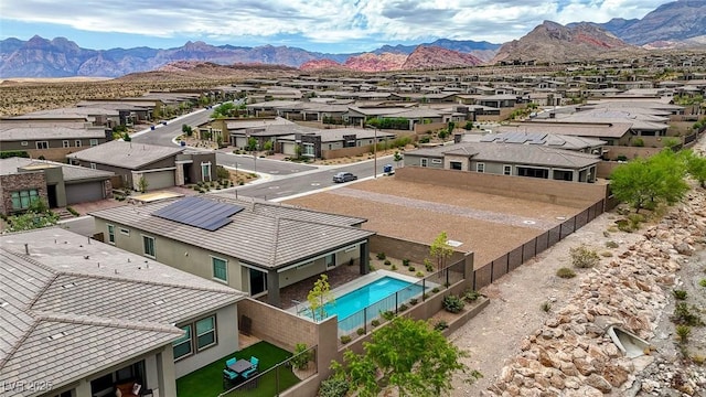12436 Primrose Grove Ln, Las Vegas, NV 89138 - aerial view of residential area with a mountain backdrop