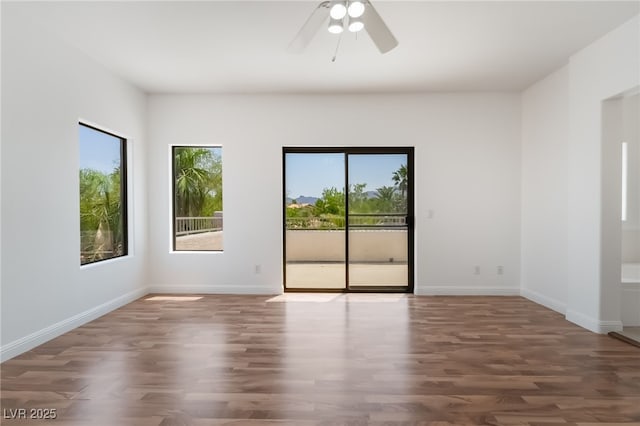 1312 Autumn Wind Way, Henderson, NV 89052 - empty room featuring wood finished floors and a ceiling fan