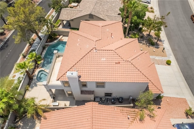 1312 Autumn Wind Way, Henderson, NV 89052 - aerial view of property and surrounding area featuring a pool area