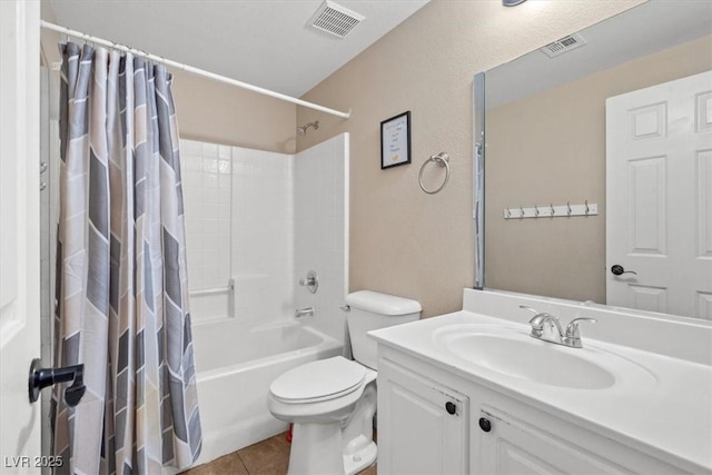 4928 Corsica Island St, North Las Vegas, NV 89031 - full bathroom featuring shower / bath combo, vanity, and tile patterned flooring