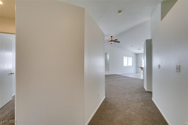 352 River Glider Ave, North Las Vegas, NV 89084 - hall featuring carpet flooring and lofted ceiling