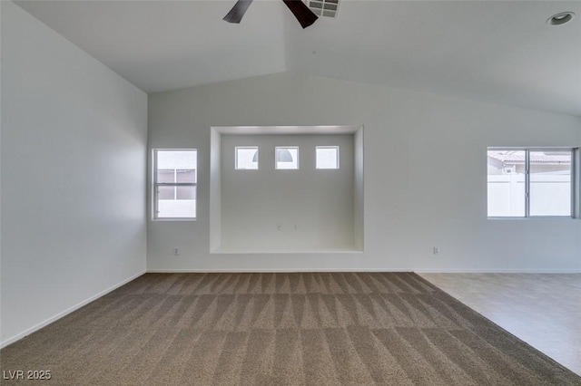 352 River Glider Ave, North Las Vegas, NV 89084 - carpeted spare room featuring lofted ceiling and ceiling fan