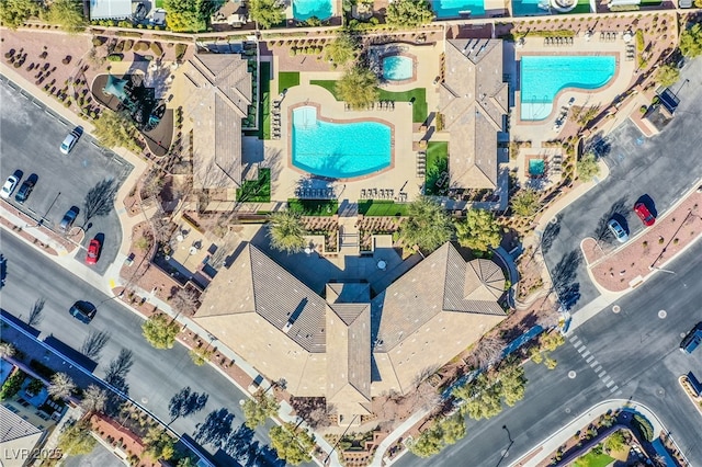 10633 Mount Blackburn Ave, Las Vegas, NV 89166 - drone / aerial view of a pool area