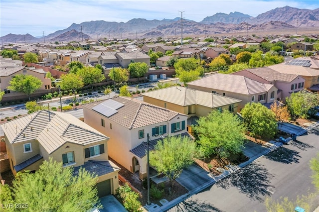 10633 Mount Blackburn Ave, Las Vegas, NV 89166 - aerial perspective of suburban area featuring a mountainous background