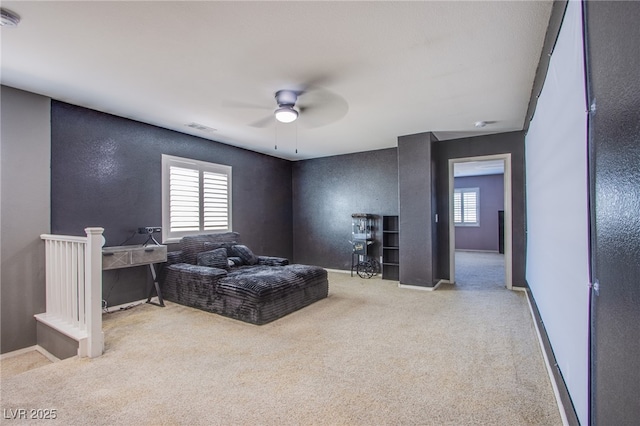 10633 Mount Blackburn Ave, Las Vegas, NV 89166 - carpeted bedroom with multiple windows and a ceiling fan
