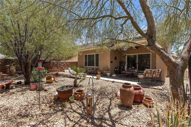 2404 Willow Wren Dr, North Las Vegas, NV 89084 - rear view of property featuring stucco siding and a patio area