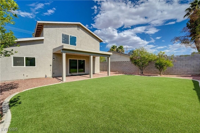 730 Arrowhead Trl, Henderson, NV 89002 - rear view of house featuring a fenced backyard, stucco siding, and a patio