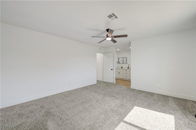 730 Arrowhead Trl, Henderson, NV 89002 - empty room with light carpet, a ceiling fan, and recessed lighting