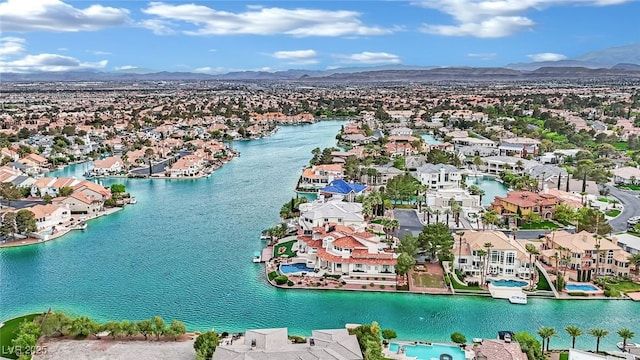 3080 Yankee Clipper Dr, Las Vegas, NV 89117 - aerial view of residential area with a water and mountain view