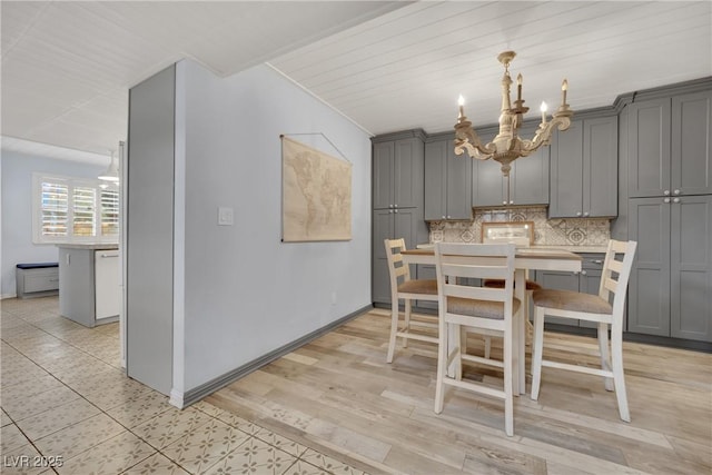 3080 Yankee Clipper Dr, Las Vegas, NV 89117 - dining space featuring a chandelier and baseboards