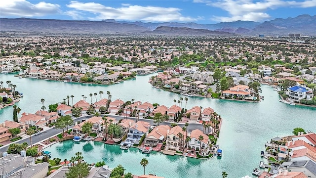 3080 Yankee Clipper Dr, Las Vegas, NV 89117 - aerial perspective of suburban area with a water and mountain view