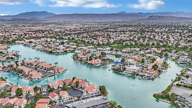 3080 Yankee Clipper Dr, Las Vegas, NV 89117 - aerial view of property's location with nearby suburban area and a water and mountain view