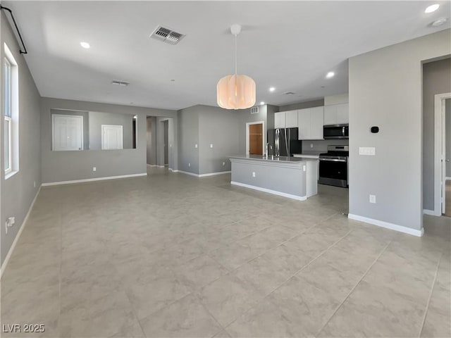 3499 Brezine Ave, Henderson, NV 89044 - unfurnished living room featuring baseboards and recessed lighting