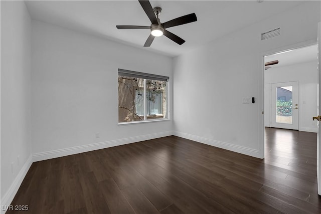 56 Grossinger Ct, Henderson, NV 89074 - empty room with a ceiling fan and dark wood-style floors