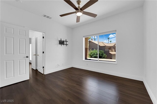56 Grossinger Ct, Henderson, NV 89074 - unfurnished room with ceiling fan and dark wood-style flooring