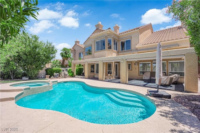 56 Grossinger Ct, Henderson, NV 89074 - view of pool with a patio and a pool with connected hot tub