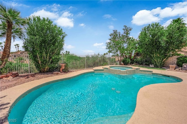 56 Grossinger Ct, Henderson, NV 89074 - view of pool with a fenced backyard and a pool with connected hot tub