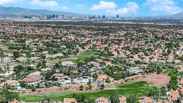 56 Grossinger Ct, Henderson, NV 89074 - bird's eye view of a mountain backdrop and a golf course
