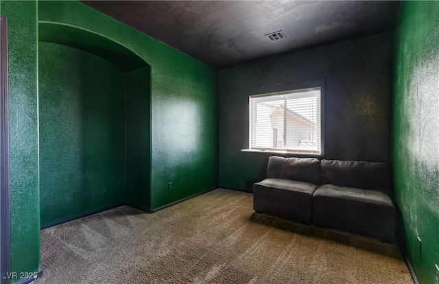 8169 Skytop Ledge Ave, Las Vegas, NV 89178 - sitting room featuring carpet flooring and a textured wall
