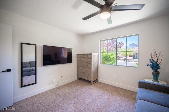 2548 Tumble Brook Dr, Las Vegas, NV 89134 - living area with carpet flooring and ceiling fan