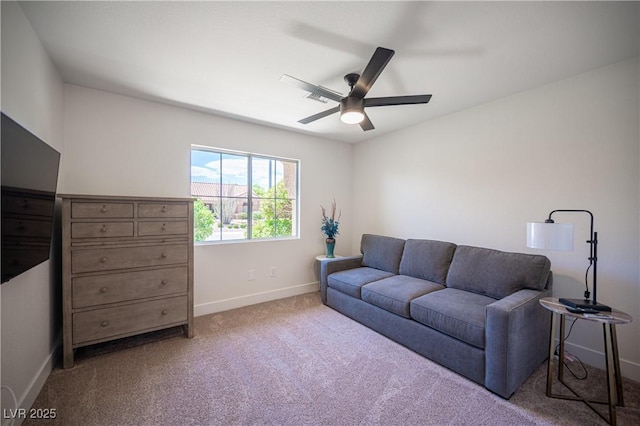 2548 Tumble Brook Dr, Las Vegas, NV 89134 - living area with carpet and a ceiling fan