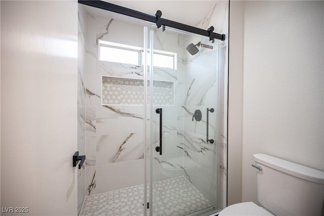 2548 Tumble Brook Dr, Las Vegas, NV 89134 - bathroom with toilet and a marble finish shower