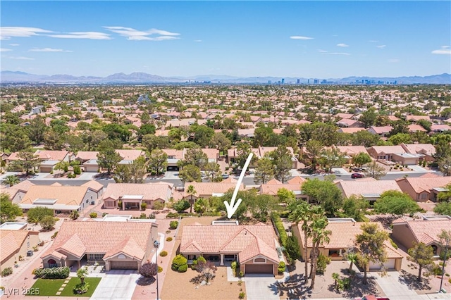 2548 Tumble Brook Dr, Las Vegas, NV 89134 - aerial perspective of suburban area featuring a mountain backdrop