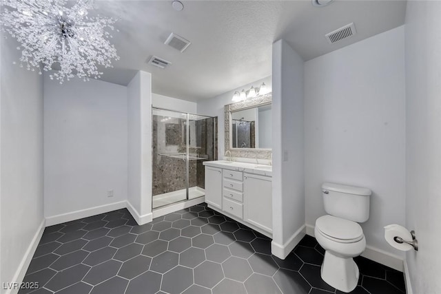 2337 Via Barranca St, Henderson, NV 89044 - full bathroom featuring vanity, a stall shower, and tile patterned flooring