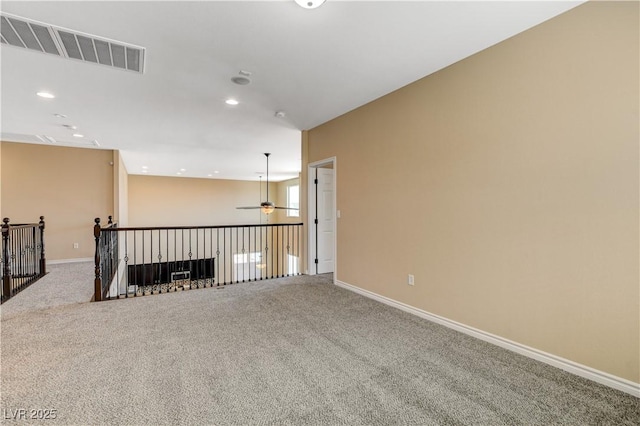 4208 Falcons Flight Ave, North Las Vegas, NV 89084 - empty room featuring carpet floors, ceiling fan, and recessed lighting