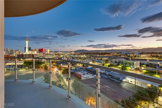 200 Hoover Ave Unit 903, Las Vegas, NV 89101 - balcony at dusk with a view of city