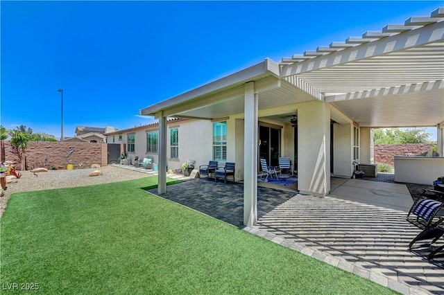 3605 Greenbriar Bluff Ave, North Las Vegas, NV 89081 - view of patio with a pergola