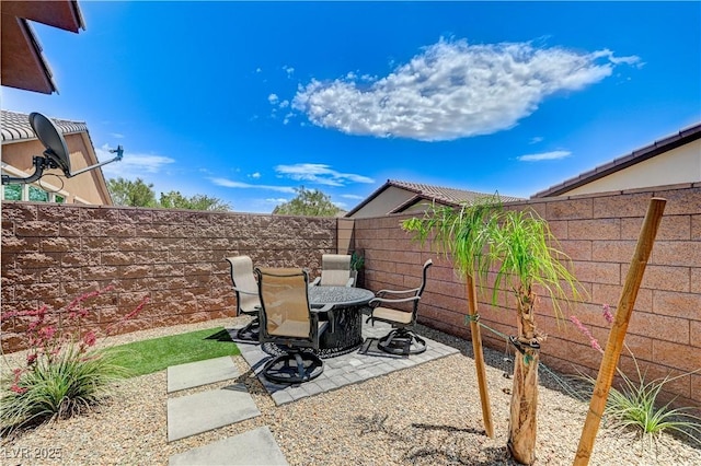 3605 Greenbriar Bluff Ave, North Las Vegas, NV 89081 - fenced backyard featuring a patio