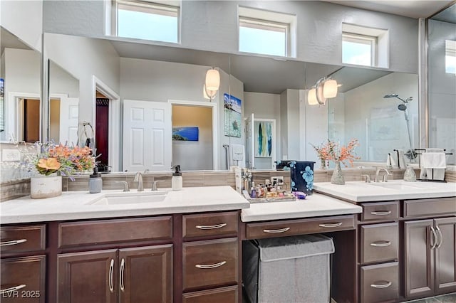 3605 Greenbriar Bluff Ave, North Las Vegas, NV 89081 - bathroom featuring vanity and a tile shower