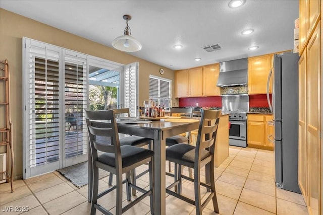 9836 La Vid Ct, Las Vegas, NV 89117 - dining room with light tile patterned flooring and recessed lighting