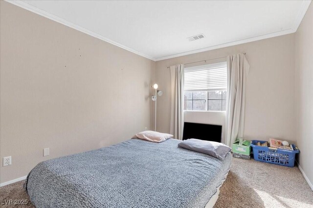 9836 La Vid Ct, Las Vegas, NV 89117 - bedroom with crown molding and carpet
