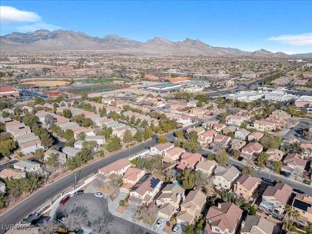 9836 La Vid Ct, Las Vegas, NV 89117 - aerial view of property and surrounding area featuring nearby suburban area and mountains