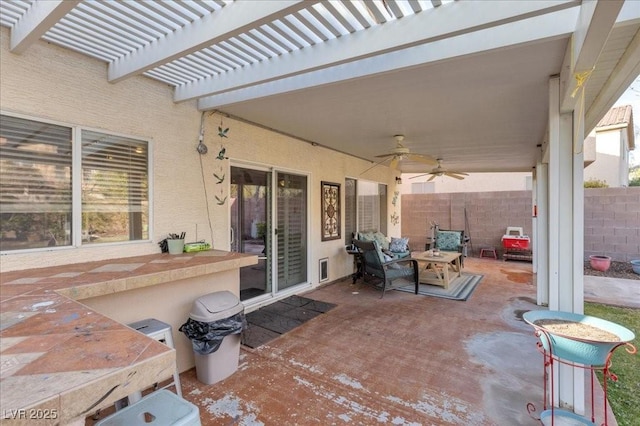 9836 La Vid Ct, Las Vegas, NV 89117 - view of patio / terrace featuring a ceiling fan