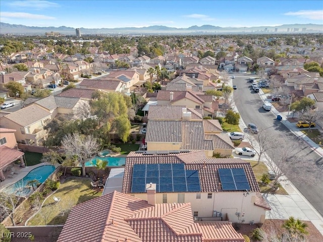 9836 La Vid Ct, Las Vegas, NV 89117 - aerial perspective of suburban area featuring a mountain backdrop