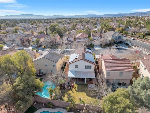 9836 La Vid Ct, Las Vegas, NV 89117 - aerial view of residential area with mountains