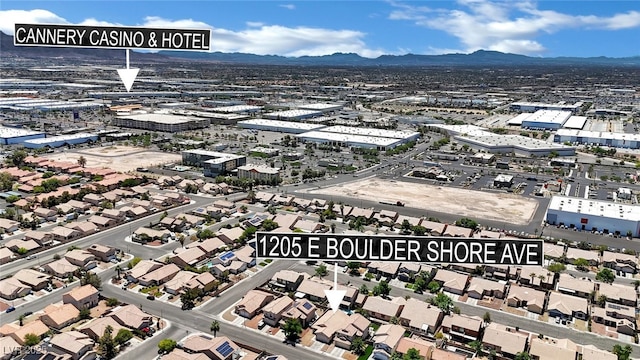 1205 Boulder Shore Ave, North Las Vegas, NV 89081 - drone / aerial view of a mountainous background