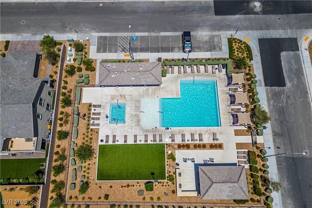 7009 Judith River St, North Las Vegas, NV 89084 - aerial view of a pool