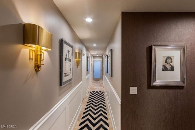 2030 Mohigan Way, Las Vegas, NV 89169 - hall featuring recessed lighting and a decorative wall