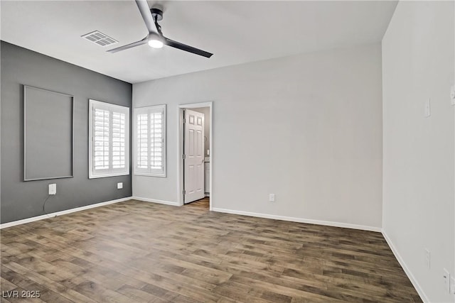 7546 Cooks Meadow St, North Las Vegas, NV 89084 - unfurnished bedroom with wood finished floors and ceiling fan