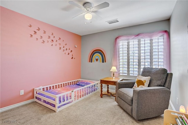 229 Wellspring Ave, Las Vegas, NV 89183 - carpeted bedroom with baseboards and ceiling fan